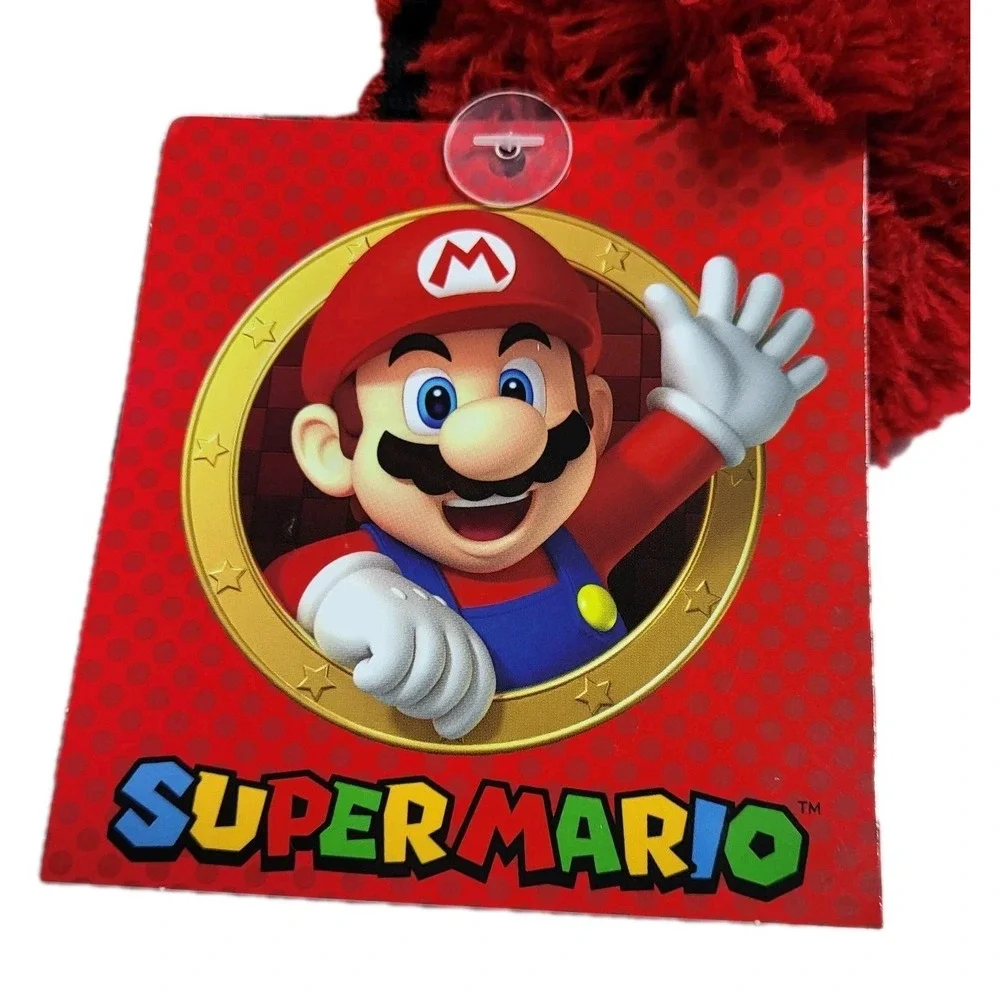 Nintendo Super Mario Red Winter Beanie Hat w/ Ear Flaps & Pom Pom – One Size NWT